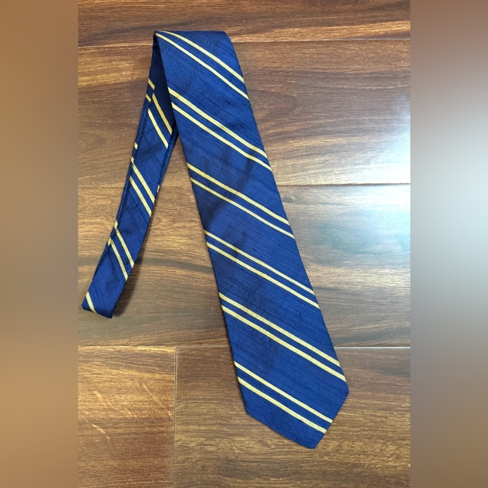 Brooks Brothers Blue and Gold Striped Tie - Picture 3 of 8